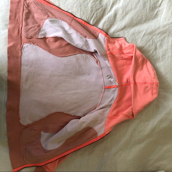 Lululemon Neon Coral Scuba Hoodie Size 6 - Picture 3 of 8